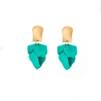 Fashion Multi-color Petal Leaf Earrings Wholesale main image 1