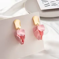 Fashion Multi-color Petal Leaf Earrings Wholesale sku image 6