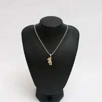 Bear Simple Style Zircon K Gold Plated 304 Stainless Steel Necklace Wholesale main image 4