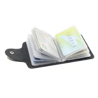 Unisex Coffee Orange Rose Red Solid Color Leather Card Holders main image 2