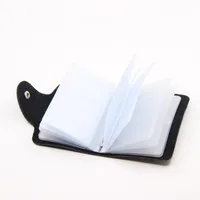 Unisexe Café Orange Rose Rouge Couleur Unie Cuir Détenteurs De La Carte main image 4