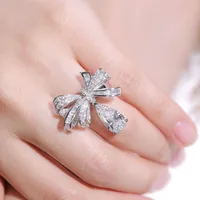 Luxurious Copper Bow Knot Diamond Artificial Gemstones Women'S main image 3