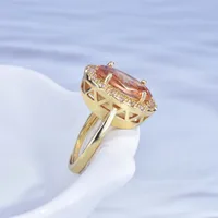 Mode Le Cuivre Géométrique Diamant Pierres Précieuses Artificielles Femmes main image 2