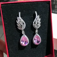 Water Droplets Luxurious Copper Artificial Gemstones Earrings Ear Studs main image 2
