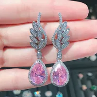 Water Droplets Luxurious Copper Artificial Gemstones Earrings Ear Studs main image 3