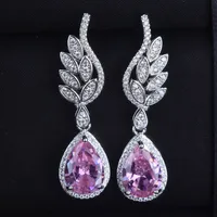 Water Droplets Luxurious Copper Artificial Gemstones Earrings Ear Studs main image 5