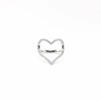 Mode Le Cuivre Cœur Diamant Pierres Précieuses Artificielles Femmes main image 5