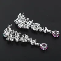 Flower Fashion Copper Artificial Gemstones Earrings Ear Studs main image 2