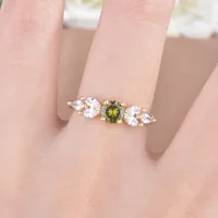 Elegante Cobre Geométrico Diamante Piedras Preciosas Artificiales Mujeres main image 5