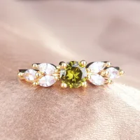Elegant Copper Geometric Diamond Artificial Gemstones Women'S sku image 1