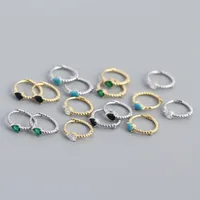 Geometric Fashion Gem Plating Earrings main image 5