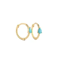 Géométrique Mode Gemme Placage Des Boucles D'Oreilles main image 1