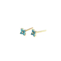 Fashion Flower Plating Gem Earrings Ear Studs main image 1