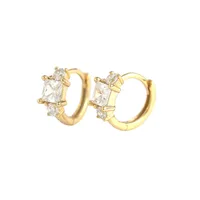 Geometric Fashion Gem Plating Earrings main image 2