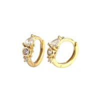 Geometric Fashion Gem Plating Earrings main image 1
