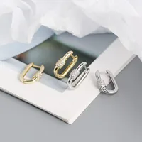 Geométrico Moda Plata De Ley 925 Joya Enchapado Pendientes main image 3