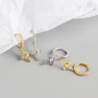 Traverser Mode Gemme Placage Des Boucles D'Oreilles main image 2