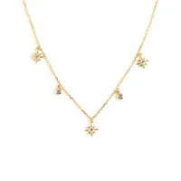 Yhn062 S925 Plata Esterlina Diseño Geométrico Estrella Sentido Collar Clavícula Cadena main image 5