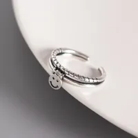 Retro 925 Sterling Silver Geometric No Inlaid Women'S Rings main image 2