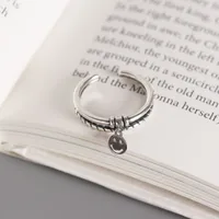 Rétro Argent Sterling 925 Géométrique Pas D'Incrustation Femmes Anneaux main image 4