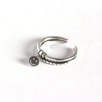 Retro 925 Sterling Silver Geometric No Inlaid Women'S Rings main image 5