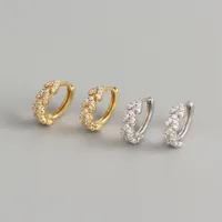 Flower Fashion Gem Plating Earrings Ear Studs main image 5