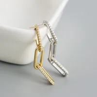 Geometric Fashion 925 Sterling Silver Gem Plating Earrings main image 4
