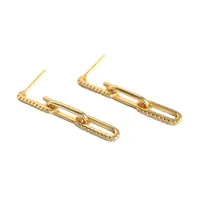 Geometric Fashion 925 Sterling Silver Gem Plating Earrings main image 2