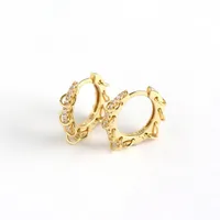 Géométrique Mode Argent Sterling 925 Gemme Placage Des Boucles D'Oreilles Boucles D'Oreilles main image 5