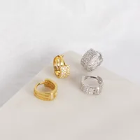 Geometric Fashion Gem Diamond Earrings main image 3