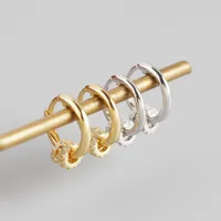 Géométrique Dessin Original Luxueux Style Britannique Argent Sterling 925 Gemme Des Boucles D'Oreilles main image 1