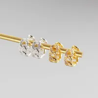Chain Fashion 925 Sterling Silver Gem Diamond Earrings main image 2