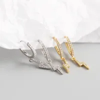 Geometric Fashion 925 Sterling Silver Gem Plating Earrings main image 3