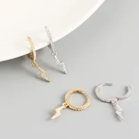 Geometric Fashion 925 Sterling Silver Gem Plating Earrings main image 2