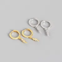 Foudre Mode Gemme Placage Des Boucles D'Oreilles main image 5