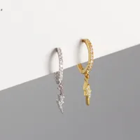 Foudre Mode Gemme Placage Des Boucles D'Oreilles main image 4