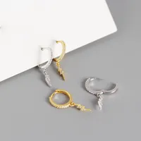 Foudre Mode Gemme Placage Des Boucles D'Oreilles main image 3