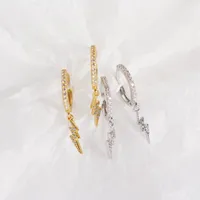 Foudre Mode Gemme Placage Des Boucles D'Oreilles main image 2