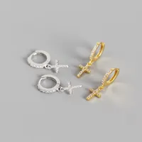 Cross Fashion 925 Sterling Silver Gem Diamond Earrings main image 5