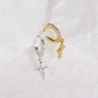Cross Fashion 925 Sterling Silver Gem Diamond Earrings main image 4