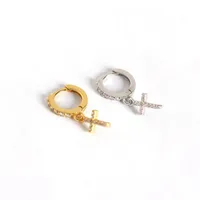 Cross Fashion 925 Sterling Silver Gem Diamond Earrings main image 2