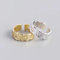 Moda Plata De Ley 925 Irregular Enchapado Sin Incrustaciones Unisexo Anillos main image 1