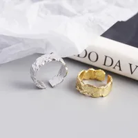 Moda Plata De Ley 925 Irregular Enchapado Sin Incrustaciones Unisexo Anillos main image 3