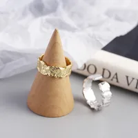 Moda Plata De Ley 925 Irregular Enchapado Sin Incrustaciones Unisexo Anillos main image 4