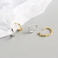 Géométrique Décontractée Style Simple Style Classique Argent Sterling 925 Pas D'Incrustation Placage Des Boucles D'Oreilles main image 3