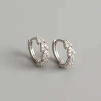 Flower Fashion Gem Plating Earrings Ear Studs sku image 1