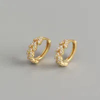 Flower Fashion Gem Plating Earrings Ear Studs sku image 2