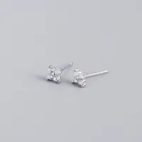 Fashion Flower Plating Gem Earrings Ear Studs sku image 1