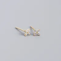 Fashion Flower Plating Gem Earrings Ear Studs sku image 12