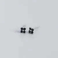 Fashion Flower Plating Gem Earrings Ear Studs sku image 2